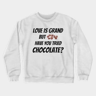 Choco-Love Collection: Sweet and Sassy Designs - black pattern Crewneck Sweatshirt